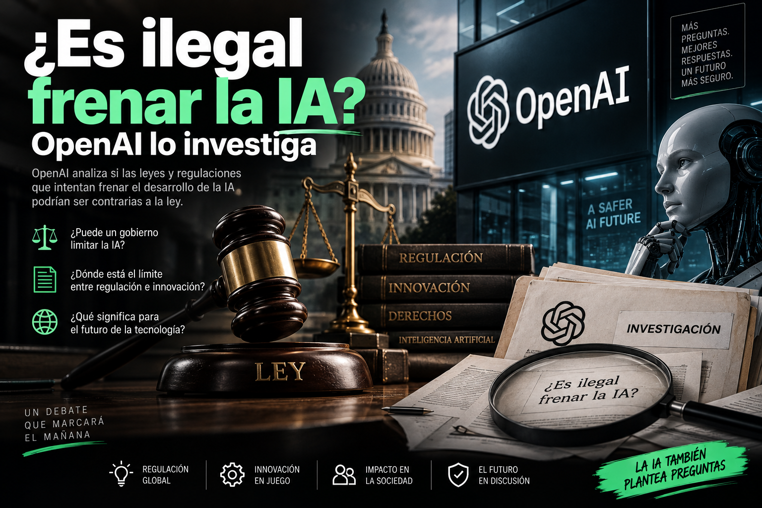 Ilustración sobre la pausa coordinada en el desarrollo de la IA