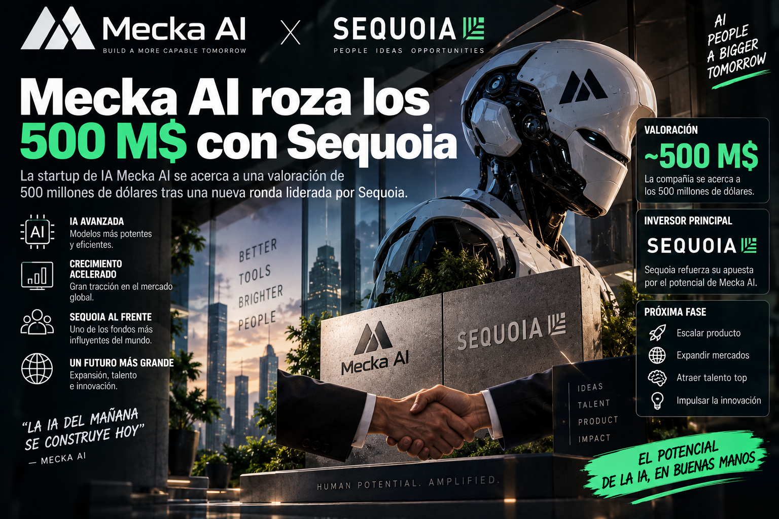 Ilustración sobre datos de entrenamiento para robots y Mecka AI