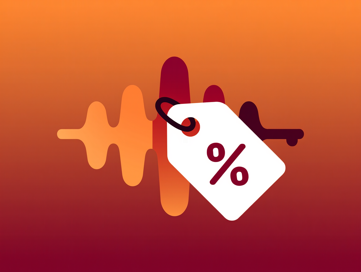 Ilustración sobre Alibaba y la reducción de precios del audio con IA