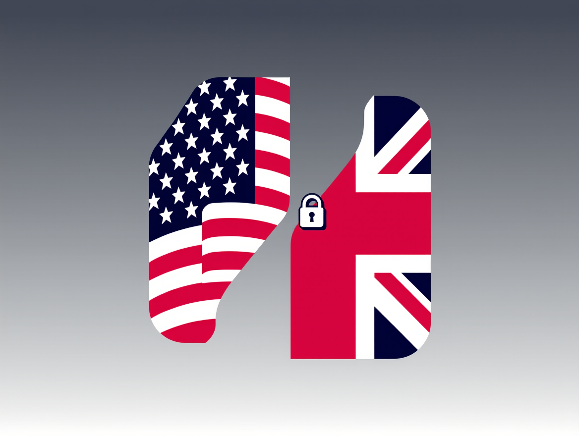 Ilustración sobre EEUU frenando el acceso de Reino Unido a nuevos modelos de IA