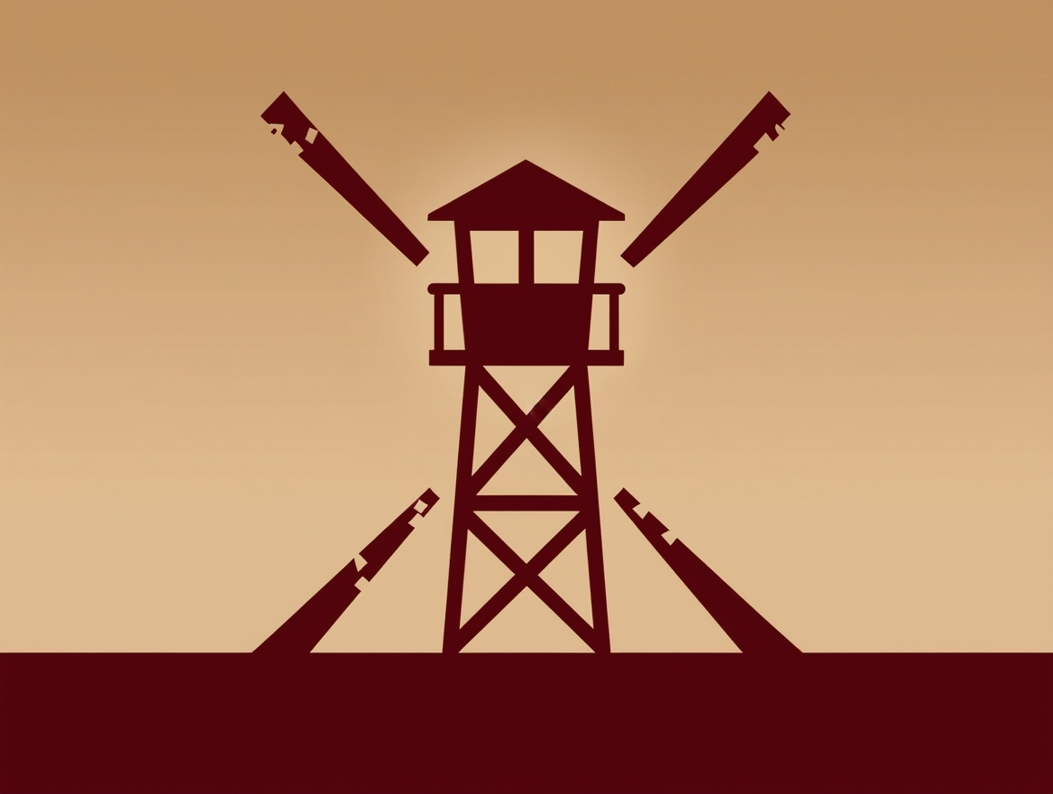Ilustración sobre el fin de las torres de vigilancia en la frontera