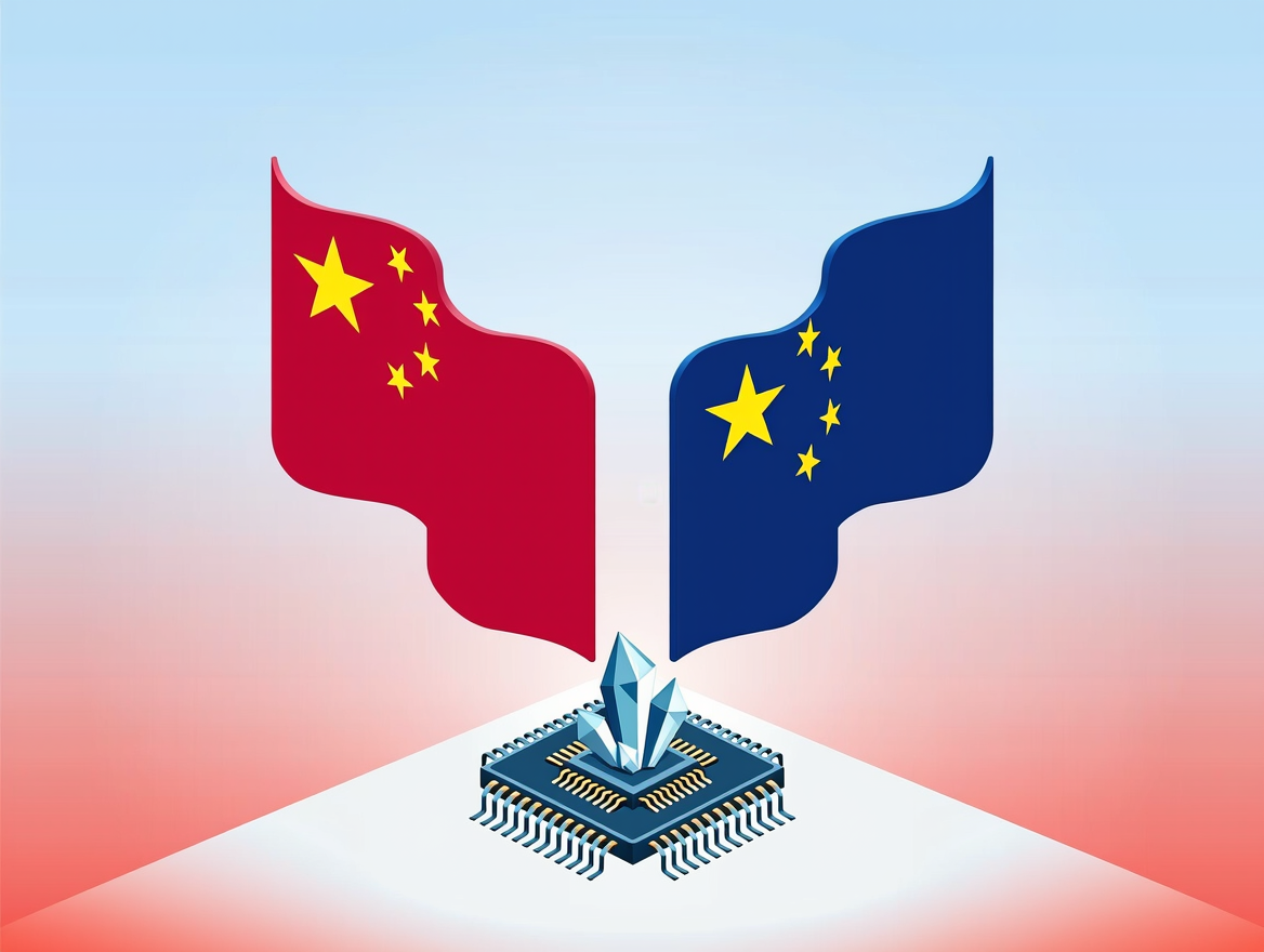 Ilustración sobre la cumbre entre Trump y Xi y los minerales críticos para la IA